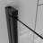 Frameless Glass Shower Door 1/4" (6Mm) Tempered Clear Glass Swing Shower Panel In Black Finish, Reversible Installation