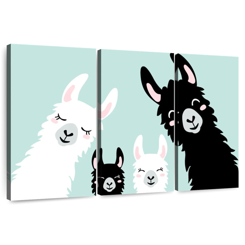 Brampt Fun Llamas, 28" H x 45" W