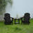 Folding Adirondack Chair with Side Table, 3-Piece Adirondack Chair Set with Wood Texture-2077964845