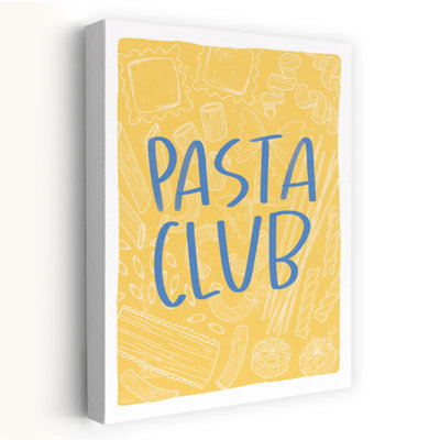 Pasta Club - Contemporary Pasta Club Typography Art