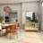 Wooden 1 Shelf and 3 Doors Room Cabinet with Mirrored Front-323362523