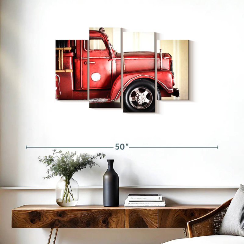 Mehar Miniature Fire Truck, 22" H x 36" W