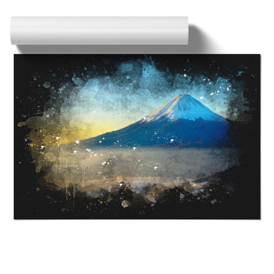 Mount Fuji Paint Splash - Frameless Print
