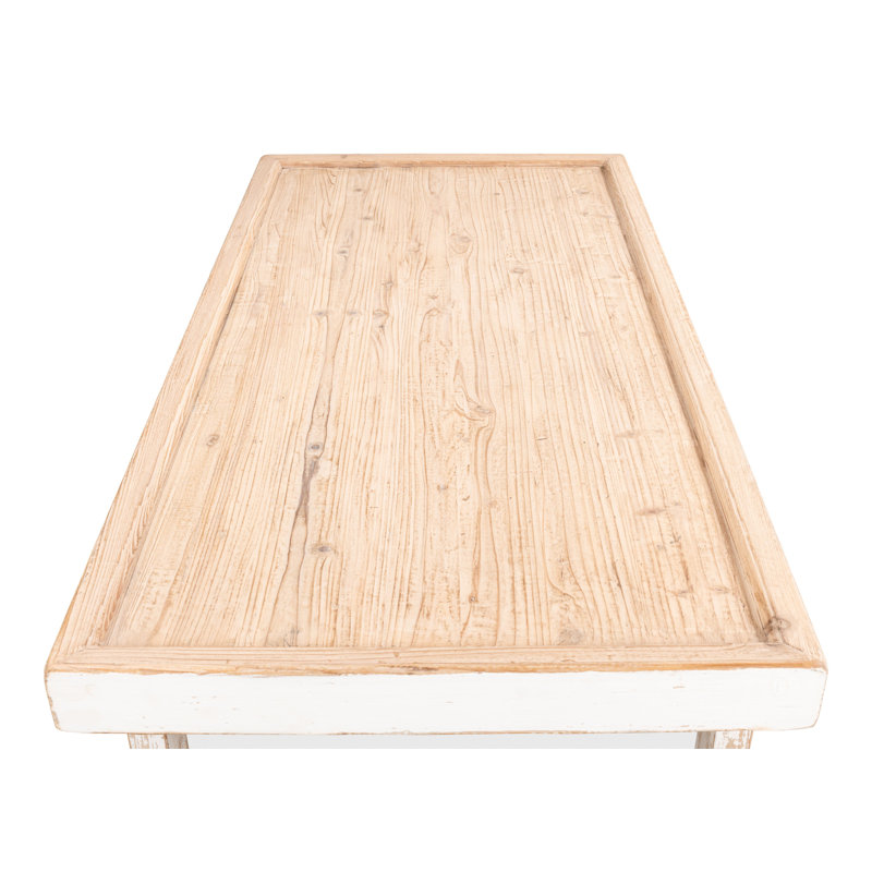 Solid Wood Coffee Table, Antique White