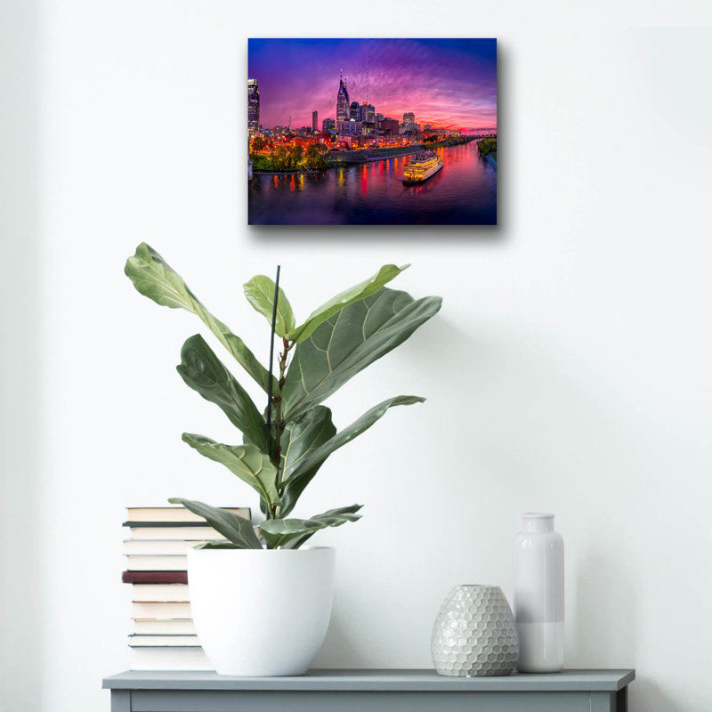 «Nashvile Glow» par Jonathan Ross, verre acrylique Wal Art, H 12 po x l 16 po x P 0,13 po