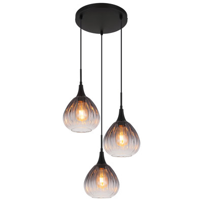 Dannelle 3 - Light Matte Black Pendant