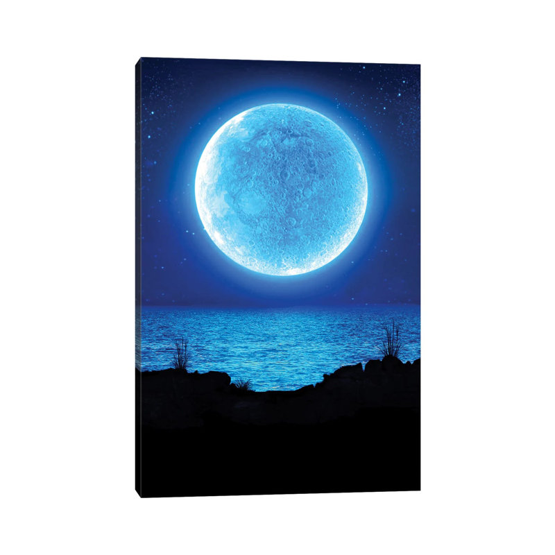 Lake Night by Gab Fernando - Wrapped Canvas Print, 20.32 cm H x 30.48 cm W