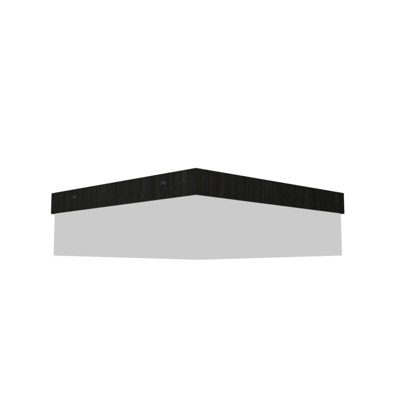 1 - Light LED Flush Mount, 4.88" H x 19.5" W x 19.5" D, Charcoal