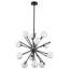 12 Lights Adjustable Height Metal Body Glass Cap Sputnik Chandelier-1667207727