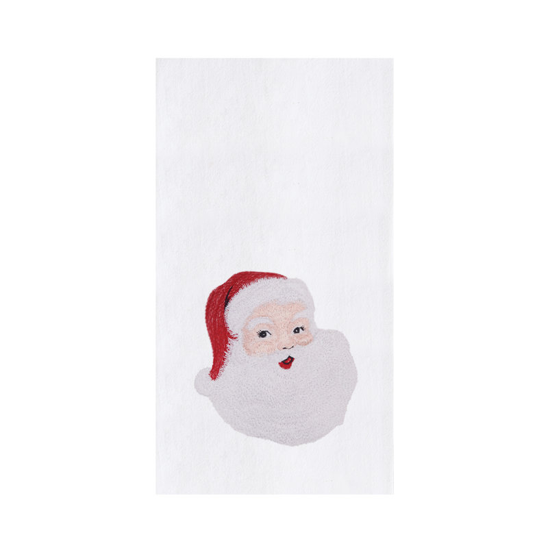 Torchon 100% coton Vintage Christmas Santa Claus