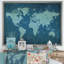 «Slate World Map II», reproduction d'impression sur toile-51145403-51145407