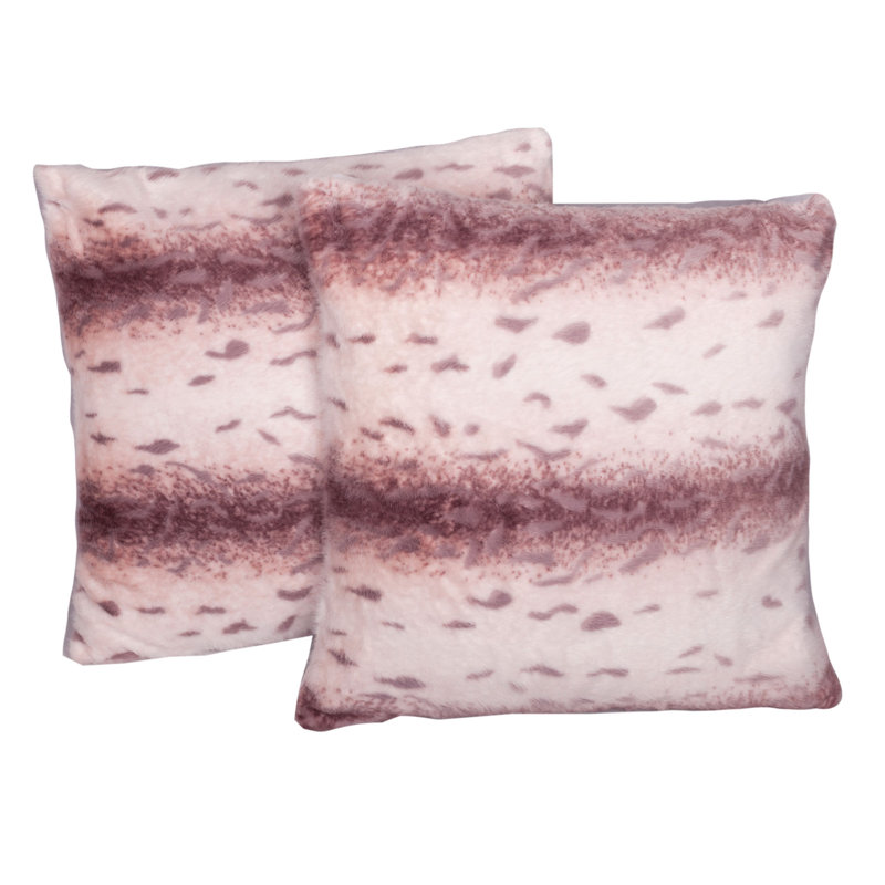 Animal Print Square Cushion Cover, Wood rose