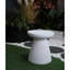 Table de bout décorative de jardin, H 18,1 po, robuste, moderne, robuste, en faux terrazzo, table d'appoint, table d'appoint, plante pour l'intérieur et l'extérieur