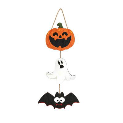 Halloween Wooden Door Sign Spooky Wood Hanging Ornament Halloween Party Wall Door Hanging Decor For Home Indoor Outdoor Festival Decoration