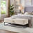 58.6" Bed Bench Metal Base With Storage Beige Velvet-966425485