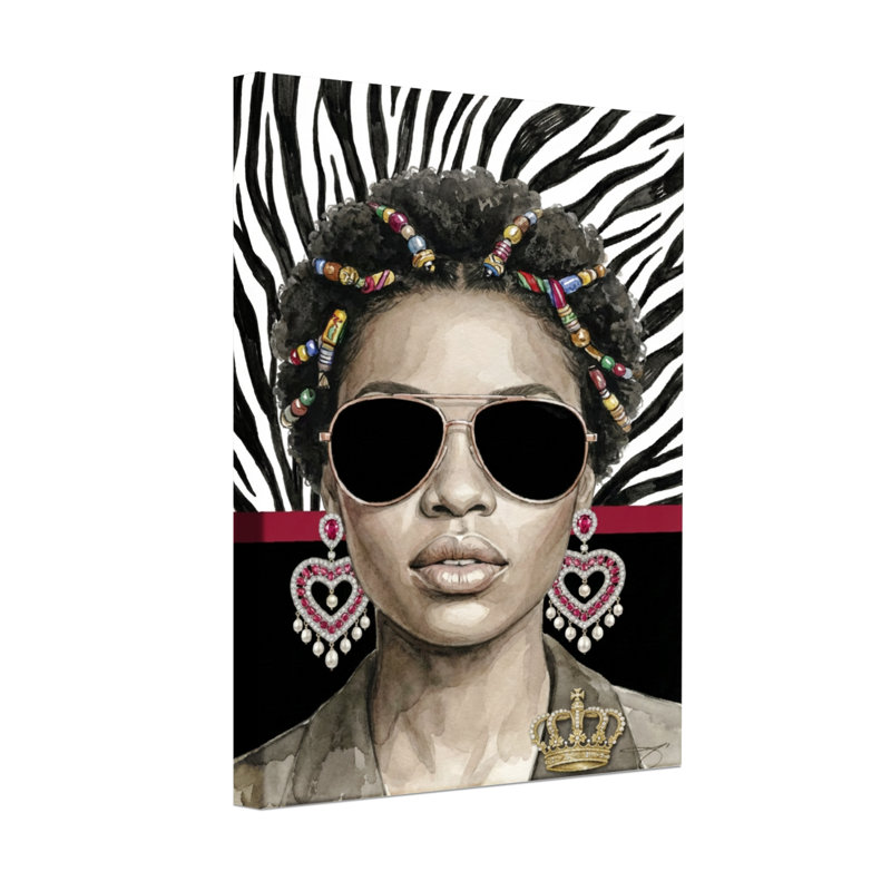 Abstrait imprimé zébré avec accessoires de cheveux colorés, H 18 po x l 12 po