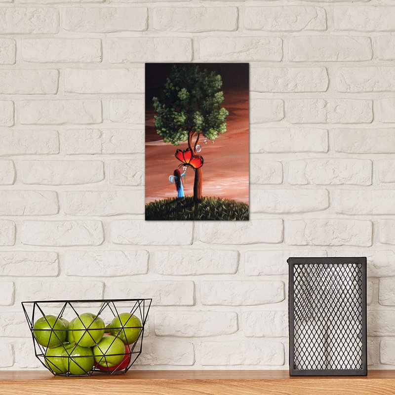 Butterflies Are A Fairys Best Friend - Wrapped Canvas Print, 20.32 cm H x 30.48 cm W