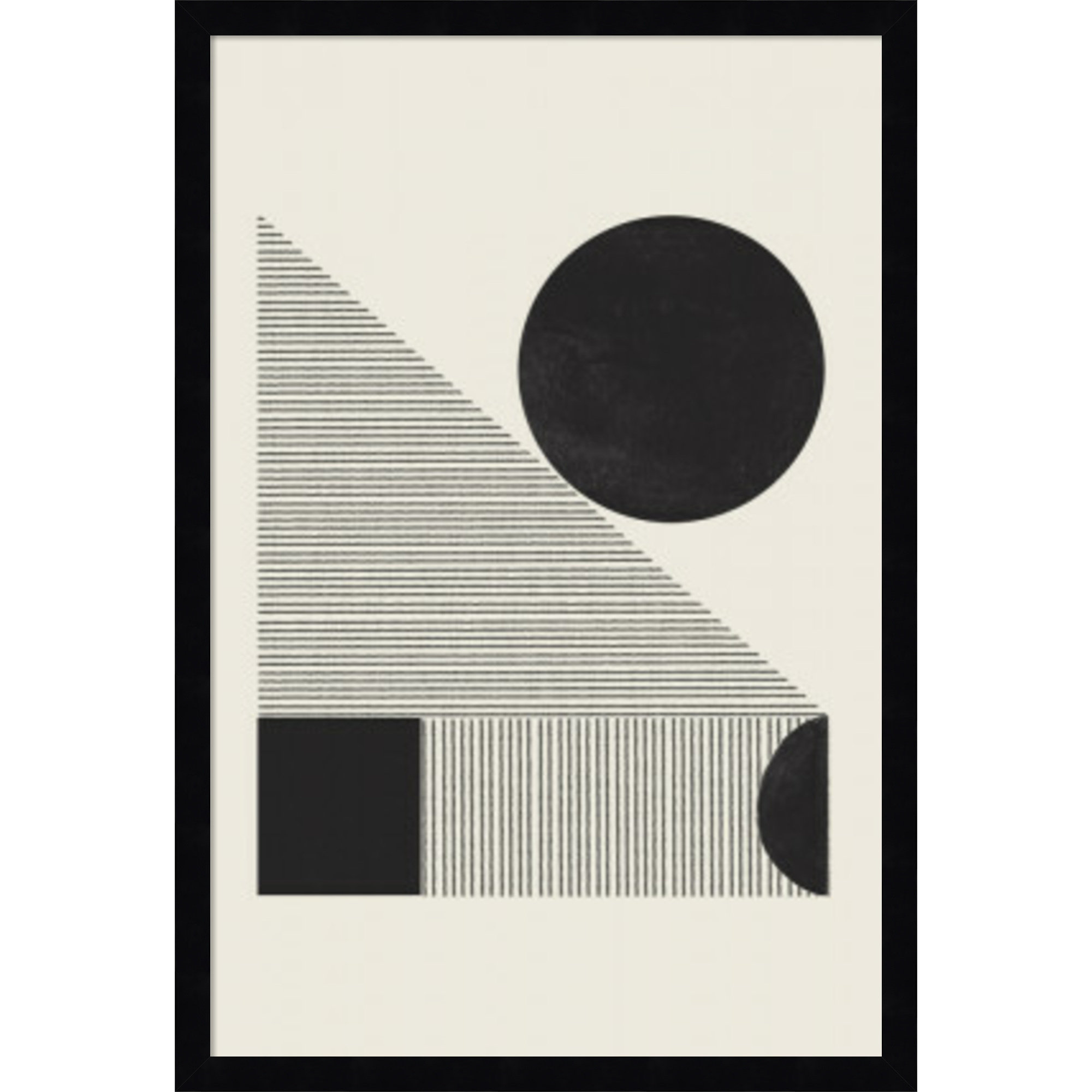Composition IX by Miuus Studio, Black Framed, 17" W x 25" H
