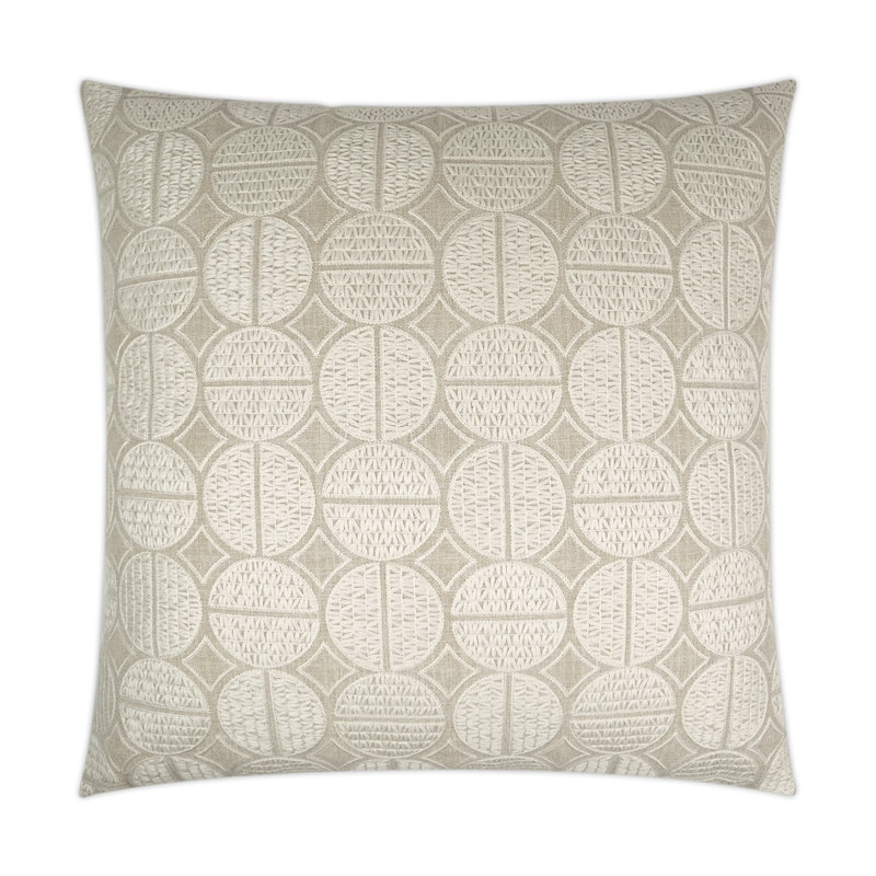 Medallions Pillow Cover & Insert, Oyster, Square 24"