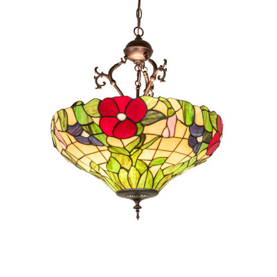 Luminaire suspendu simple à 3 lumières Peony