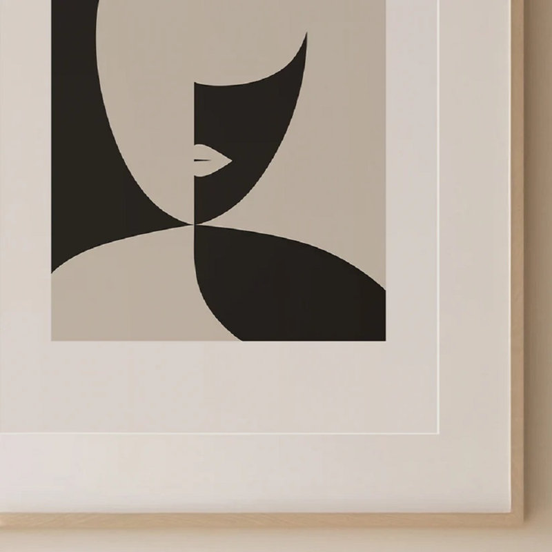 Abstract Face Print 3, 30cm H x 21cm W