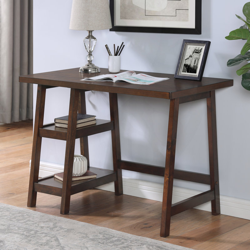 Bureau d'écriture avec rangement Redina, Espresso