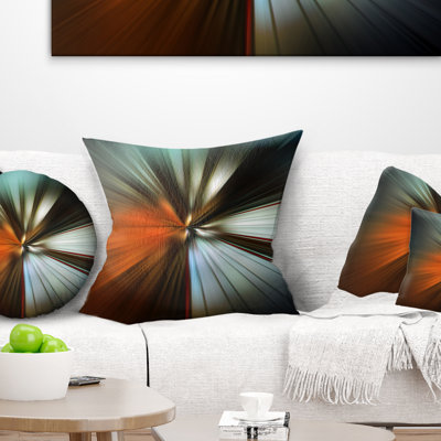 Brown Focus Color - Abstract Printed Pillow
