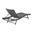 Méridiennes grises avec structure en fer pour une chaise d'extérieur respirante et amusante