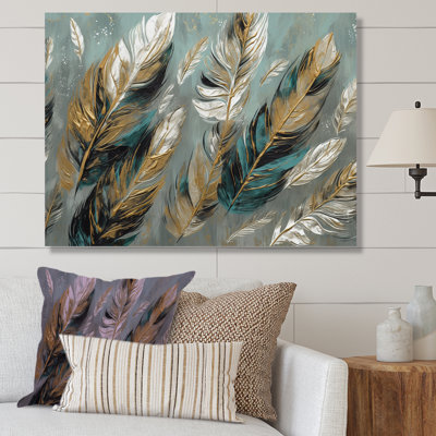 Impression sur toile Gyden Gold Feather Extravaganza I