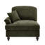 Canapé en chenille LSF avec 1 coussin - Vert-51515378