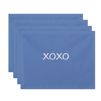 Napperon à imprimé XOXO de 18 po Annica