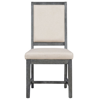 Chaises de salle à manger beiges et noires (de 4). Design rétro chic pour la zone. Revêtu de tissu. Rembourrage en mousse haute. Pieds en bois. Support de dos confortable. Outils d'assemblage requis inclus Chaise 4. Beige + noir.