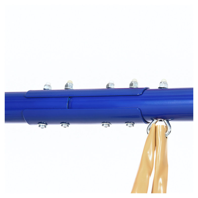 Portique en acier robuste 5 en 6 avec balançoire, balançoire à bascule, balançoire à disque, glissade et balançoire simple pour la cour arrière 616 lb