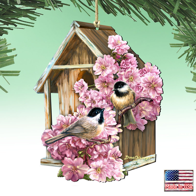 Ornement en bois Spring Dream House