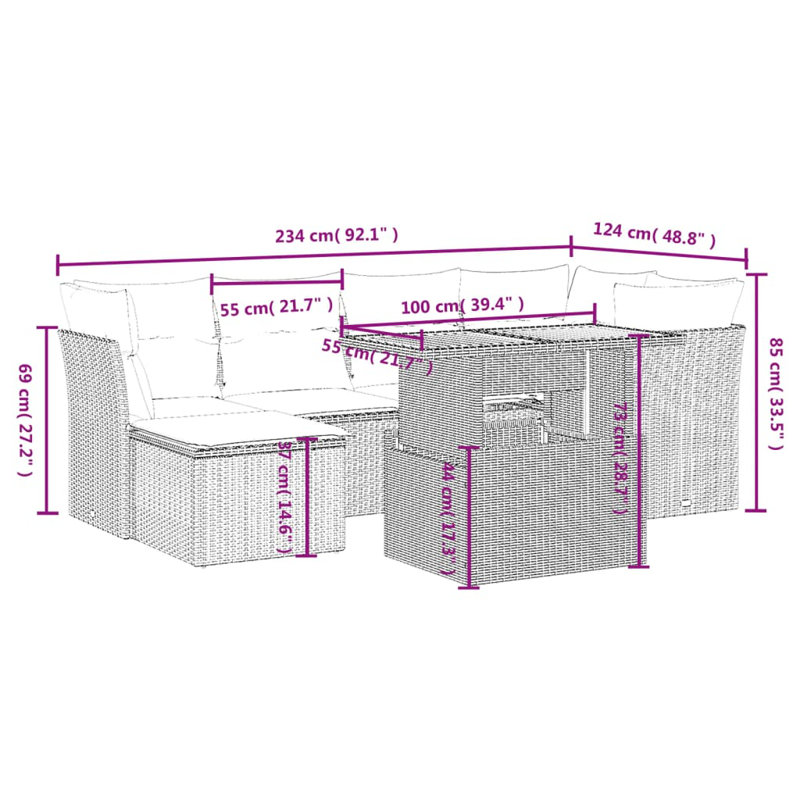 Vidaxl Garden Sofa Set