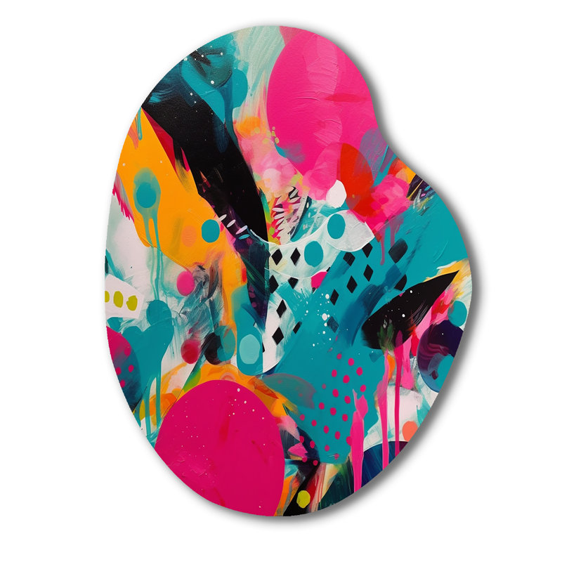 Chimdindu - décoration murale abstraite de forme unique en métal, impression d'art moderne en forme libre, H 30 po x l 22 po
