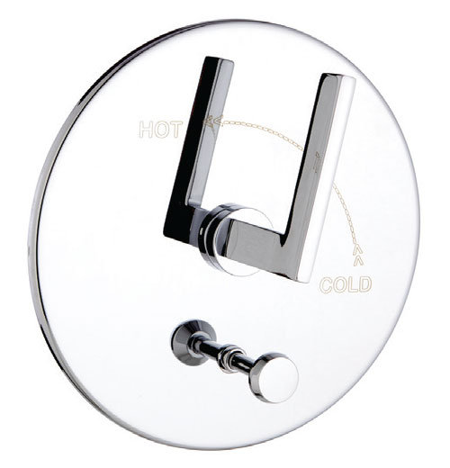Équilibrage de pression Crisp Round T et S avec valve, Nickel brossé