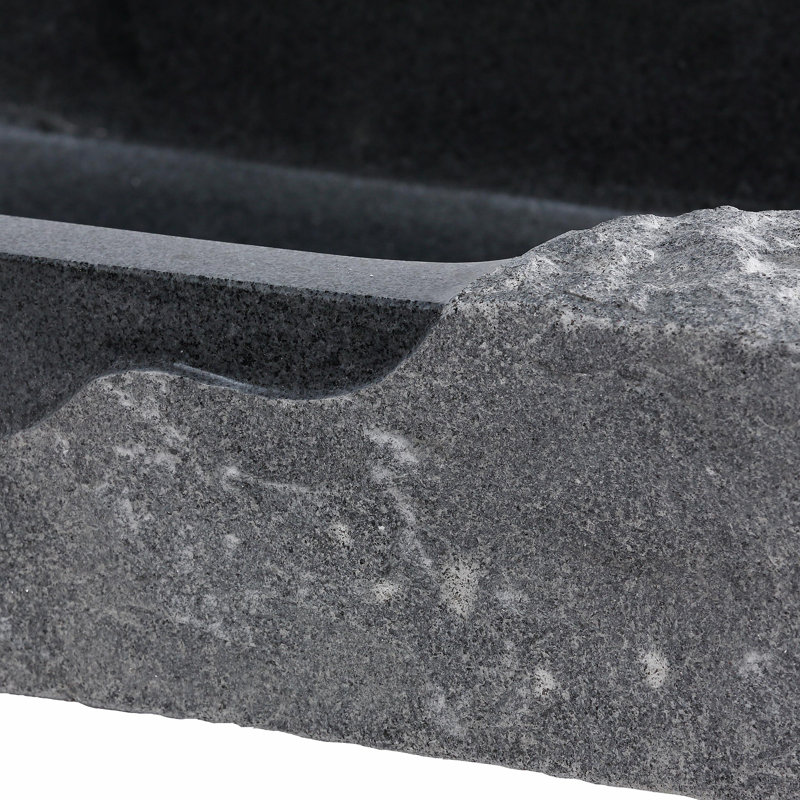Lavabo de salle de bain vasque carré noir / argent / gris fait à la main