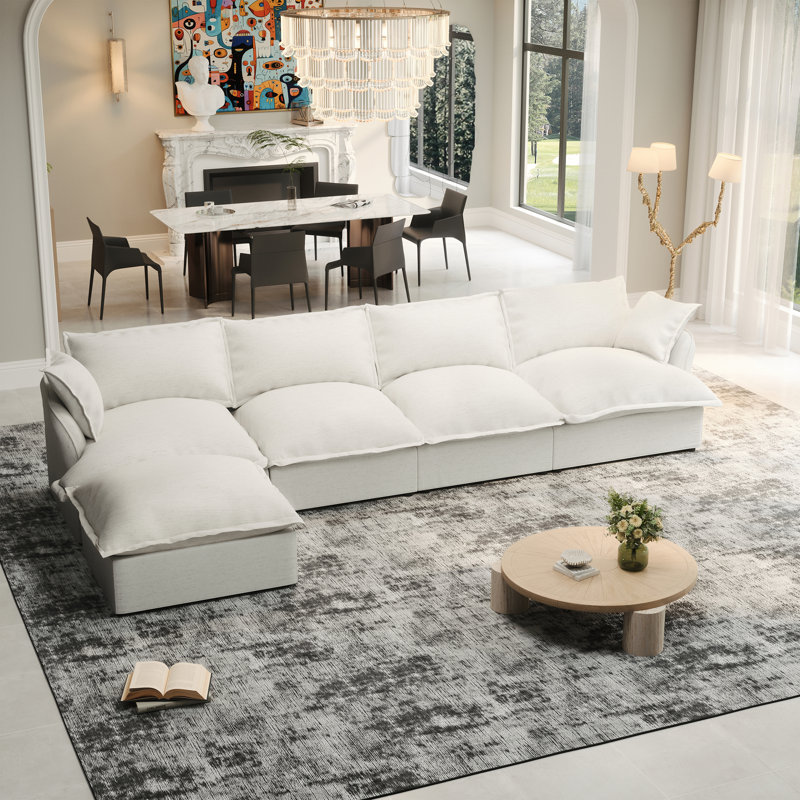 Canapé rembourré, canapé modulaire Cloud Canapé Cloud, Blanc, 5