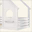 Lit de maison avec fenêtre et petite tablette, lit en bois avec toit en forme de maison, sans sommier-944789944-944789946