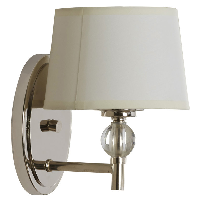 Eliaz Acrylic and Steel Armed Sconce, Polished Nickel