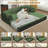 78" Compression Corduroy Sleeper Sofa, Convertible Upholstered Couch with 2 Pillows, No Assembly Required-118101138-124439129