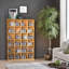 Dunnstown 130.5cm H x 89cm W Solid Wood Standard Bookcase Industrial Living Room Furniture