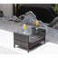 Meuble de patio brun avec 4 compartiments modulaires et rangement