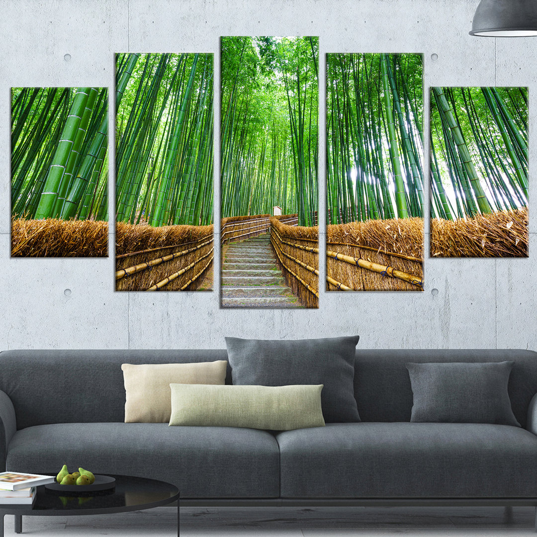 " Path To Bamboo Forest " 5 - Pieces Design Art