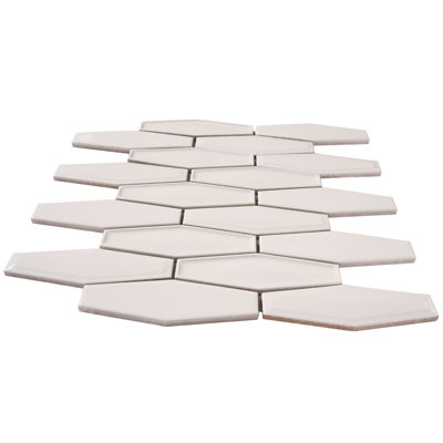 1.5" x 4.9" Porcelain Honeycomb Mosaic Floor Use Tile