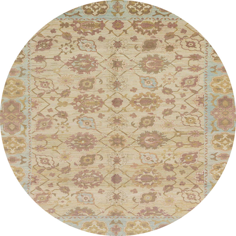 Abstract Indoor Rug, Round 7'