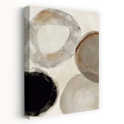 Anneaux beiges II, art organique moderne abstrait