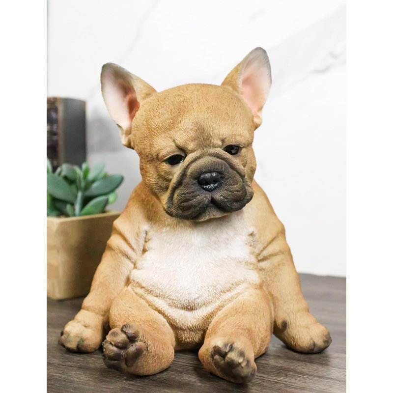 Figurine chiot bouledogue français assis 7,5