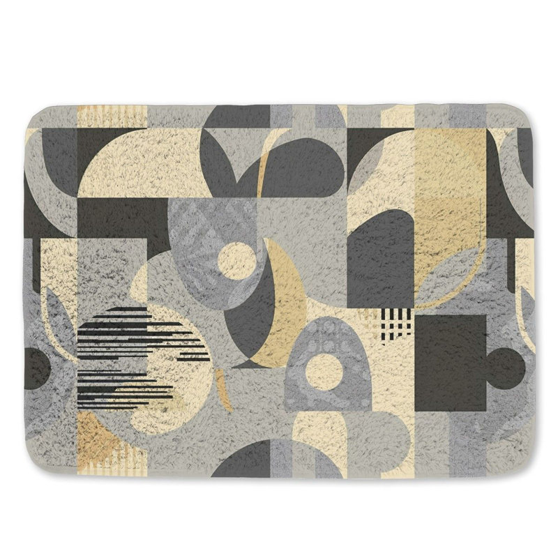 Tapis de bain à motif floral, L 17 po x L 24 po
